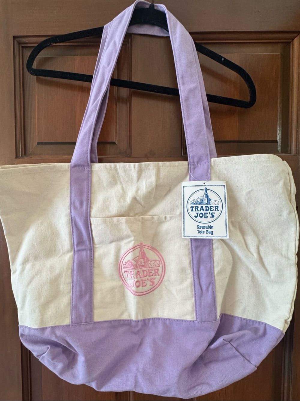 Trader Joe’s Lavender & Cream Reusable Tote Bag